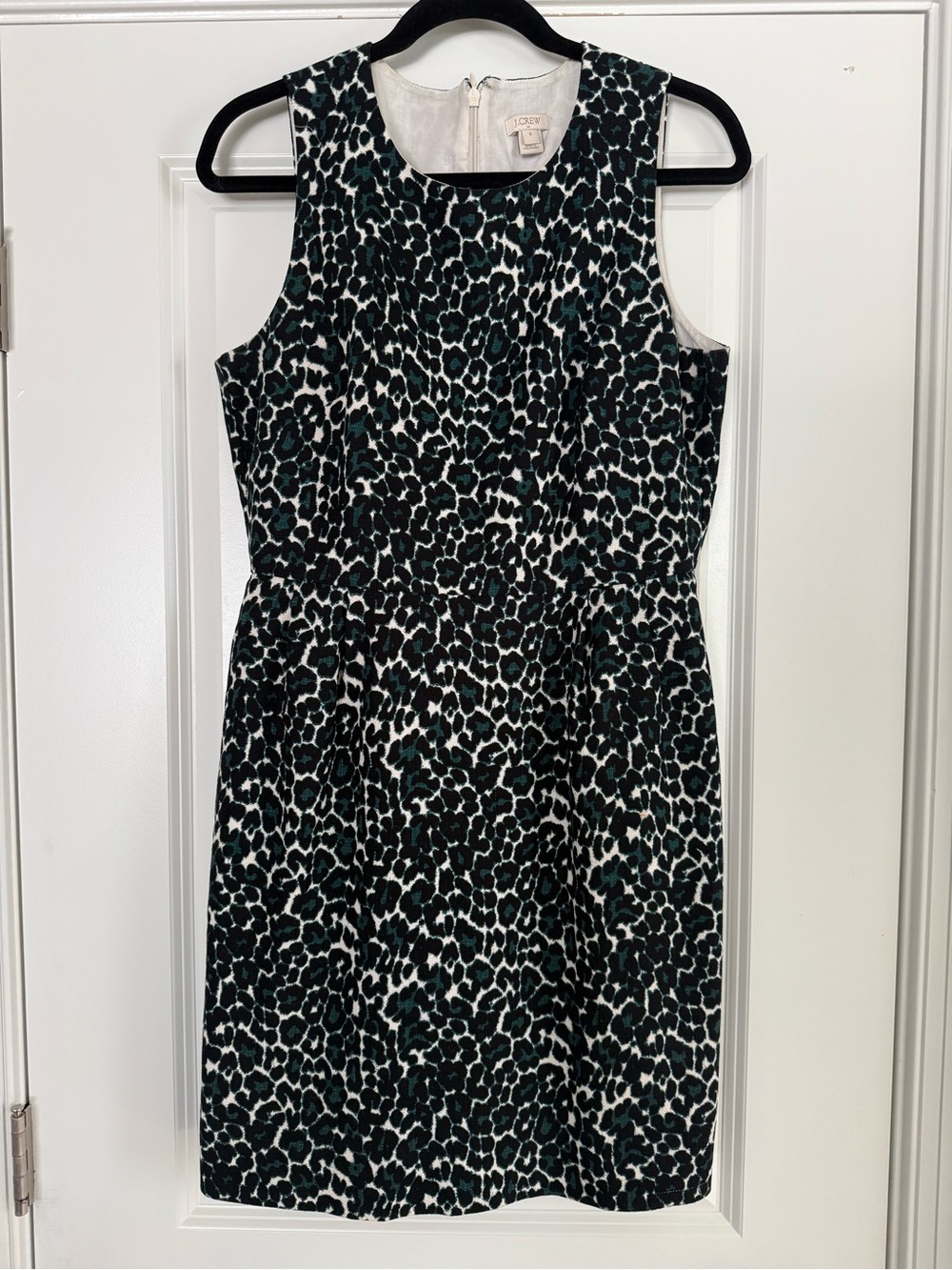 J. Crew Leopard Jacquard Sheath Dress